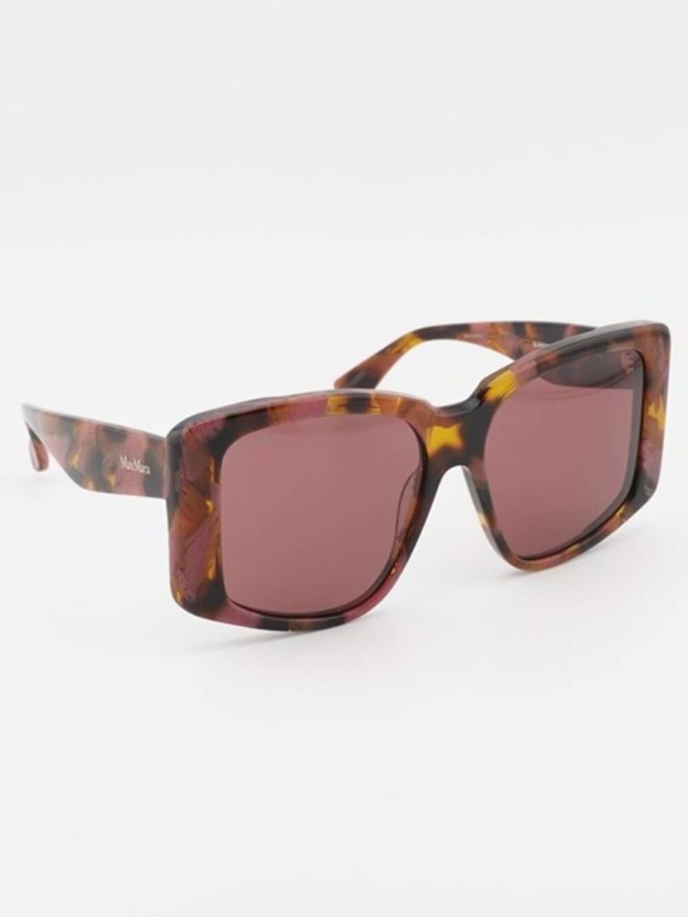 Max Mara GLIMPSE6 MM0098 55S Sunglasses Havana Butterfly Frame, Bordeaux Lenses
